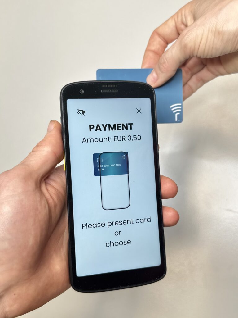 Zebra TC with Card behind